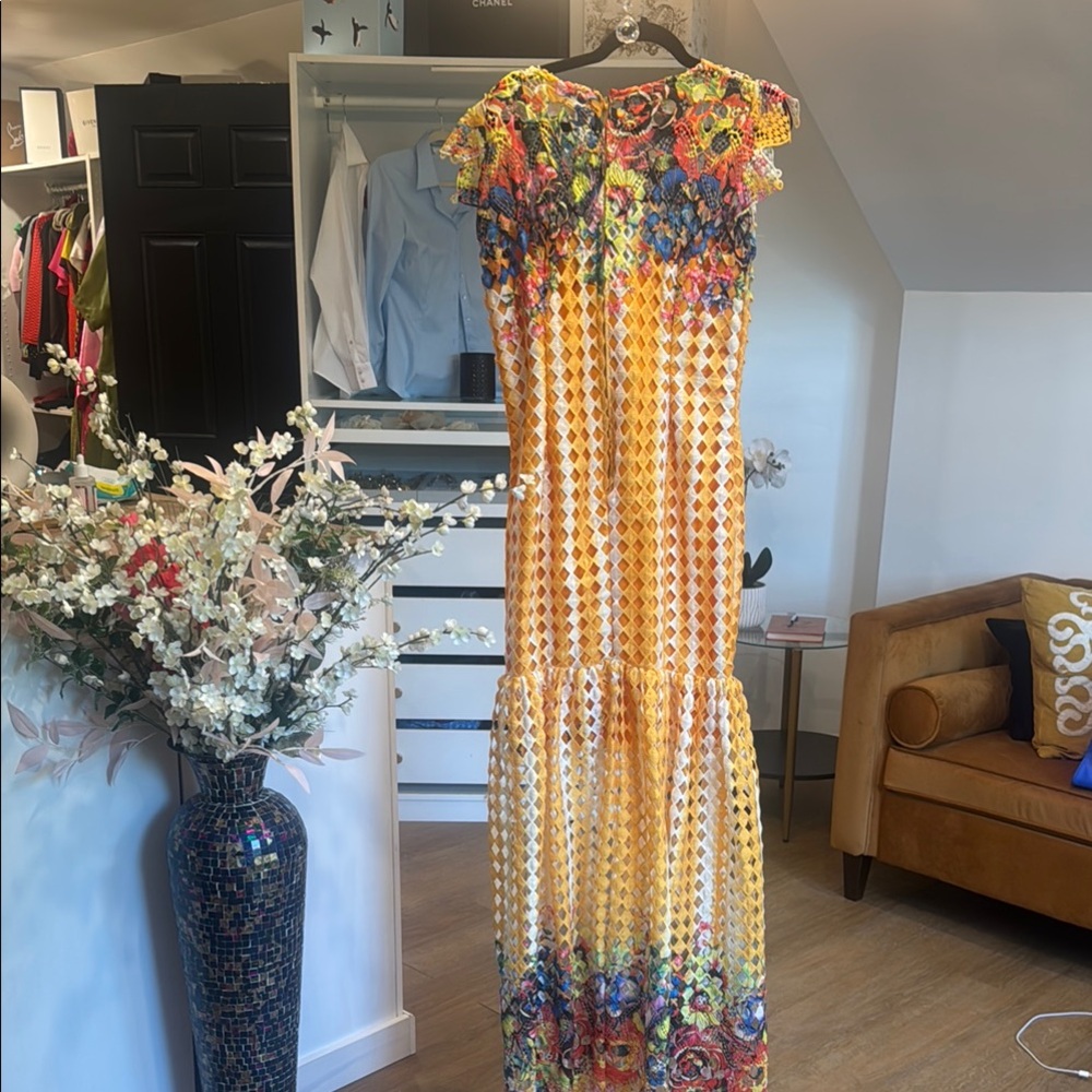 Floral Yellow Maxi Dress